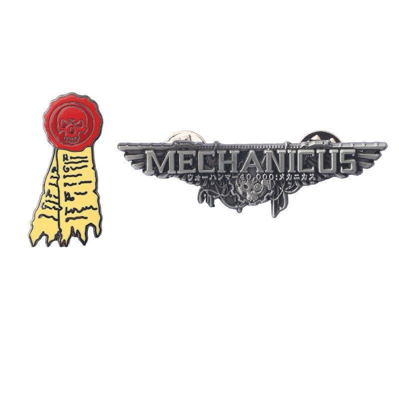 JUA Game Peripheral Warhammer40K MECHANICUS 40000Mechanical God's Pure Mark Badge Metal Brooch12U