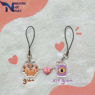 Phone charm móc khóa điện thoại đôi couple đáng yêu nlp