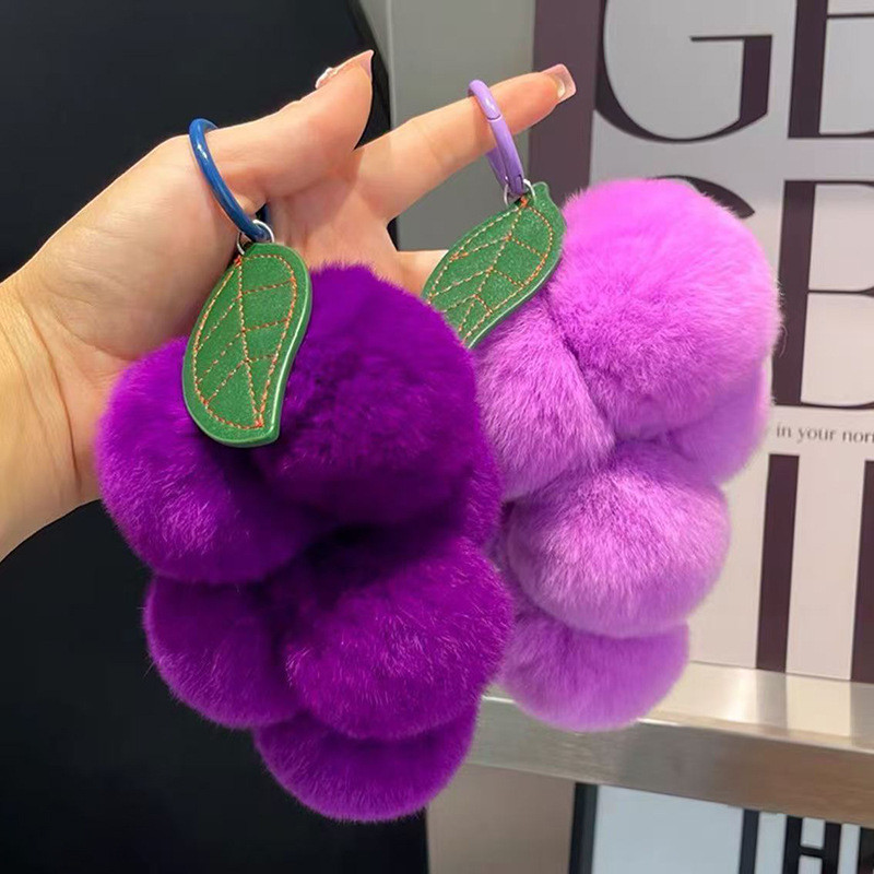 Cute Grape Super Adorable Plush Keychain Pendant