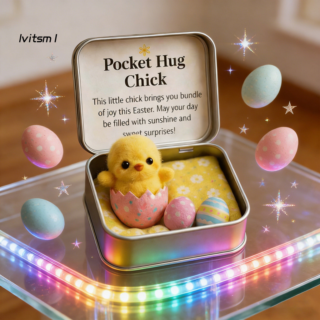 [LV] Quà tặng Phục sinh Hộp ôm bỏ túi Phục sinh chân thành với nỉ Chúa Giêsu Bunny Sheep Chick Butte