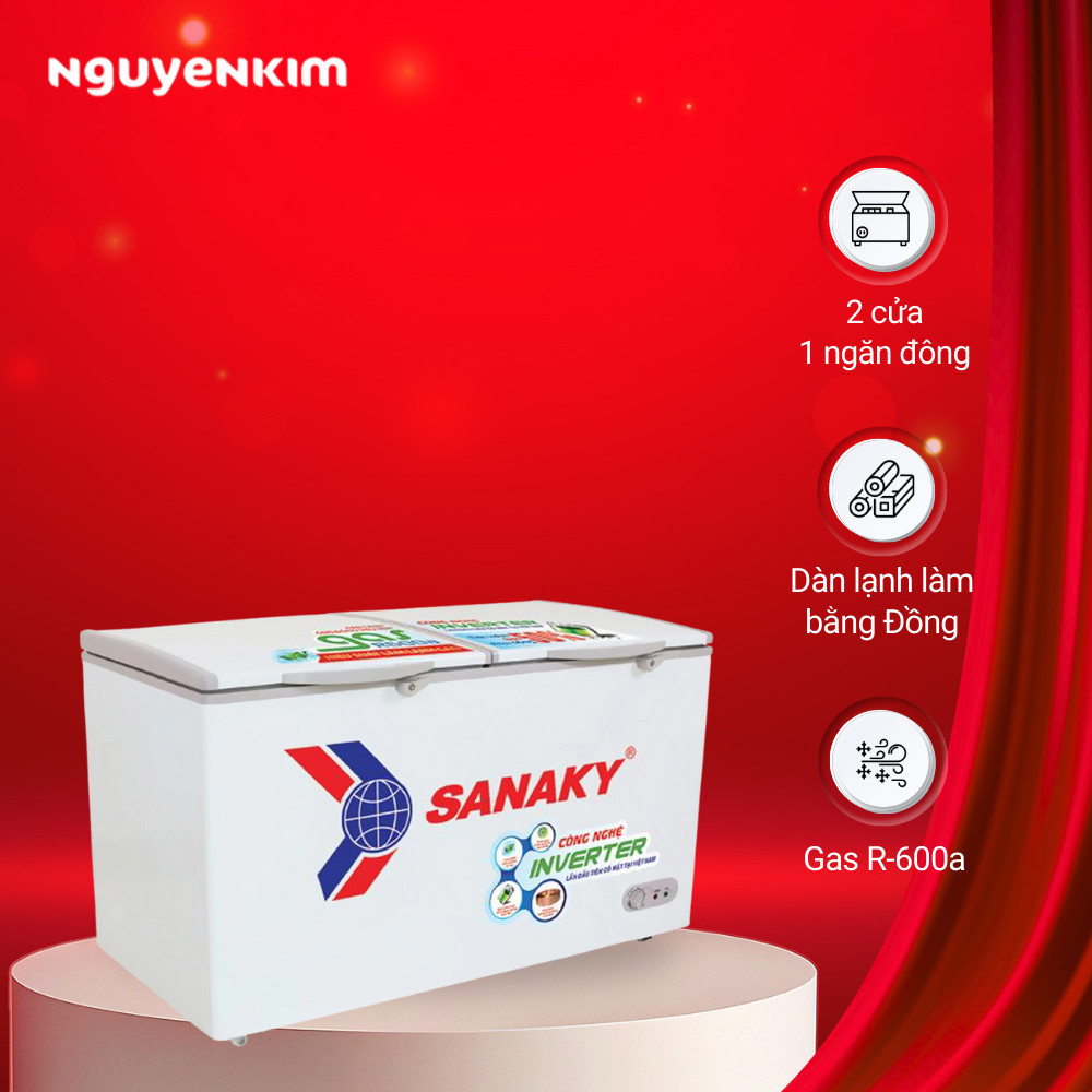Tủ đông Sanaky Inverter 530 lít VH-6699HY3