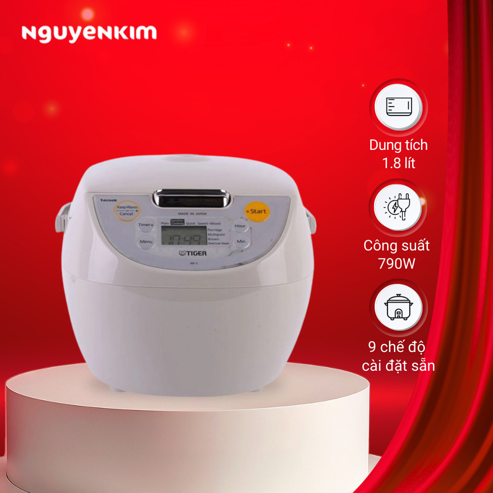 Nồi cơm điện Tiger 1.8 lít JBV-S18W