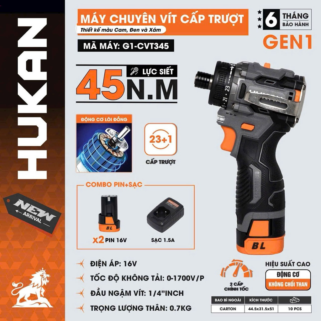 HUKAN-G1-CVT345 hàng chính hãng hukan