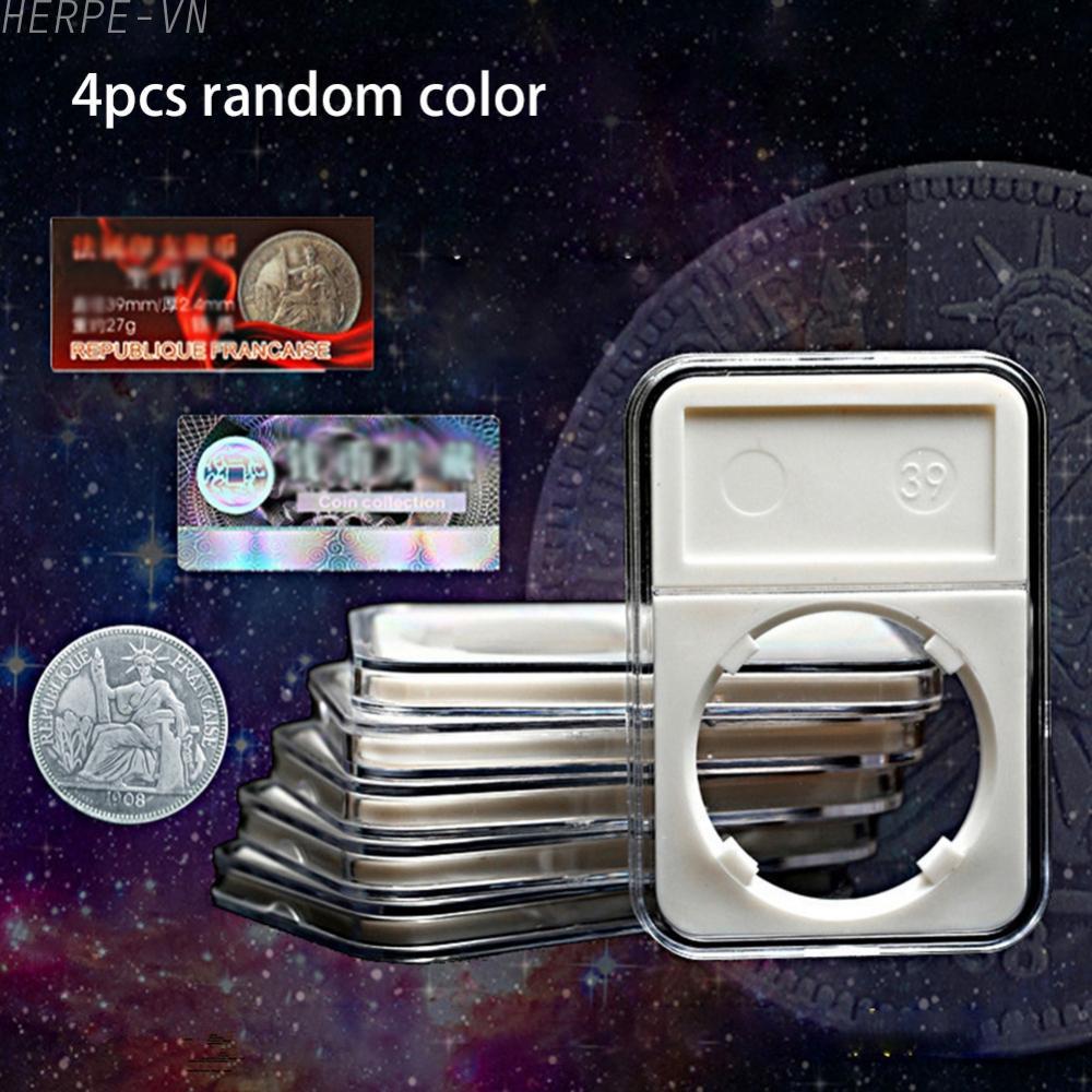 [HERPEVN]Collection box Case Coin Holder Slab 4pcs Box Collection Parts Storage[Ready stock]