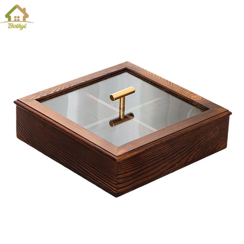 Khay đựng đồ ăn nhẹ trái cây khô Bothyi Hộp đựng đồ ăn nhẹ Hộp đựng thực phẩm có nắp Khay khai vị ch