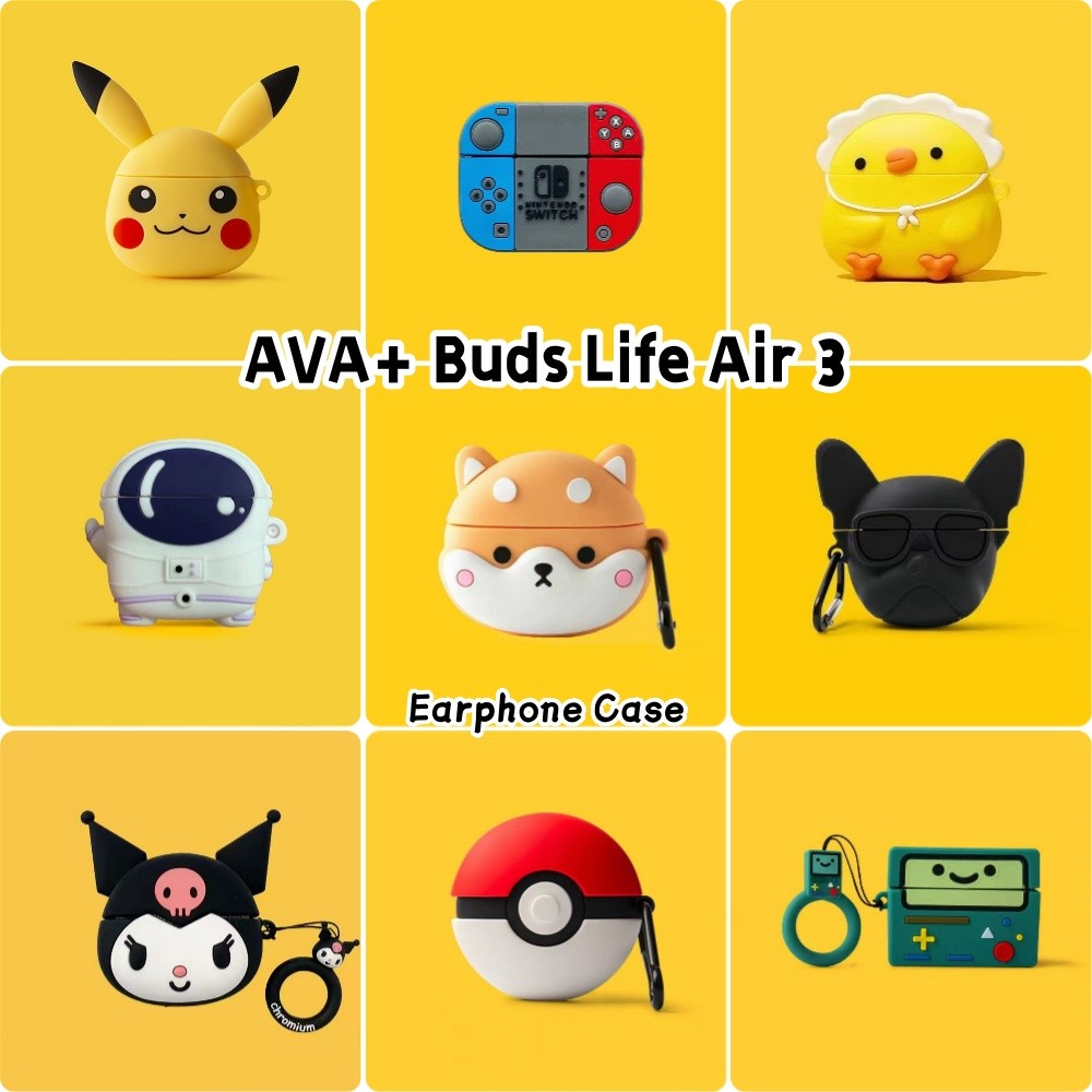 [Yoshida] Dành Cho AVA + Buds Life Air 3 Vỏ Tai Nghe Silicon Mềm Hoạt Hình Dễ Thương Vỏ NO.5
