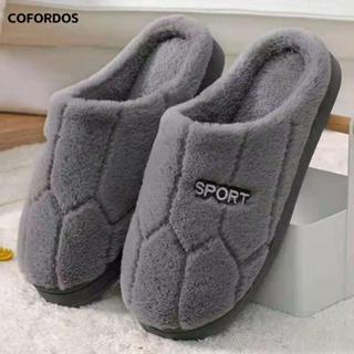 Dép Đi Trong Nhà COFORDOS, Dép Cotton Mùa Đông Ấm Áp Ấm Áp, Giày Cotton Sang Trọng Đơn Giản Chống Trơn Trượt Trong Nhà Nam