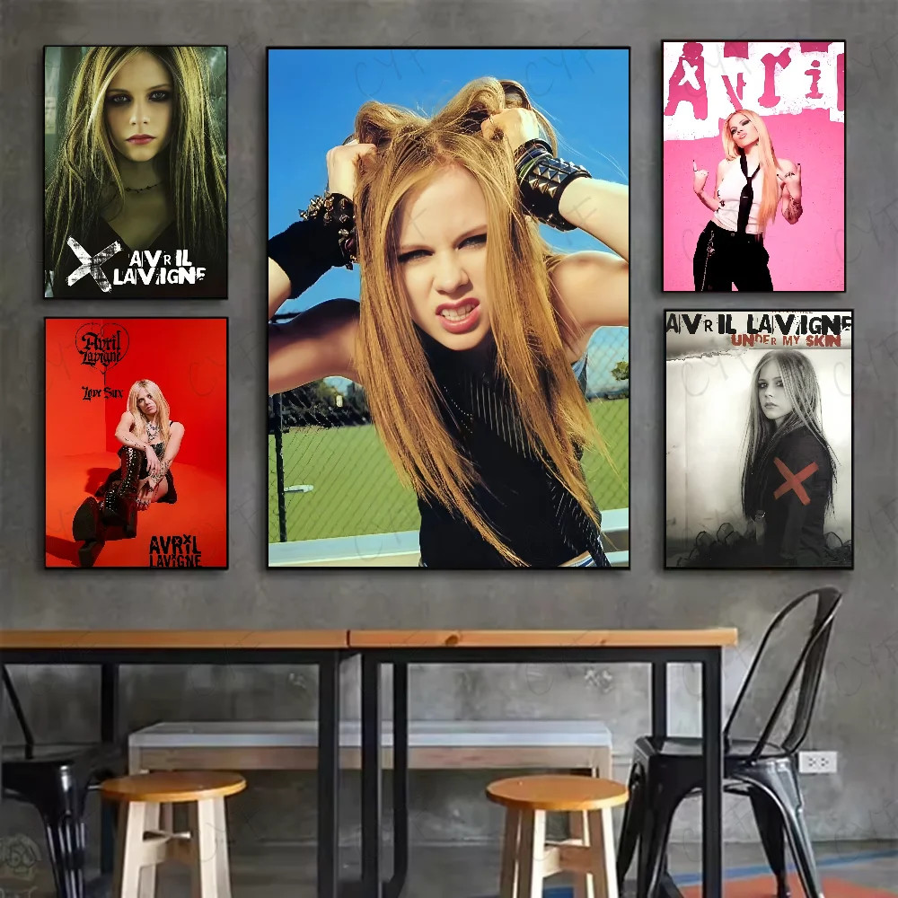 Avril Lavigne Pop Rock Ca Sĩ Nghệ Thuật Treo Tường In Poster Chất Lượng Cao Cho Phòng Khách Phòng Ng