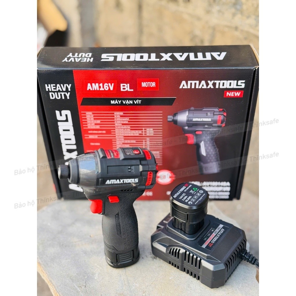 Máy Vặn Vít Pin 16V AMAXTOOLS AV18014SA (Brushless) - Lực Siết 180Nm, Lực búa 5000 lần/phút, Nhỏ Gọn