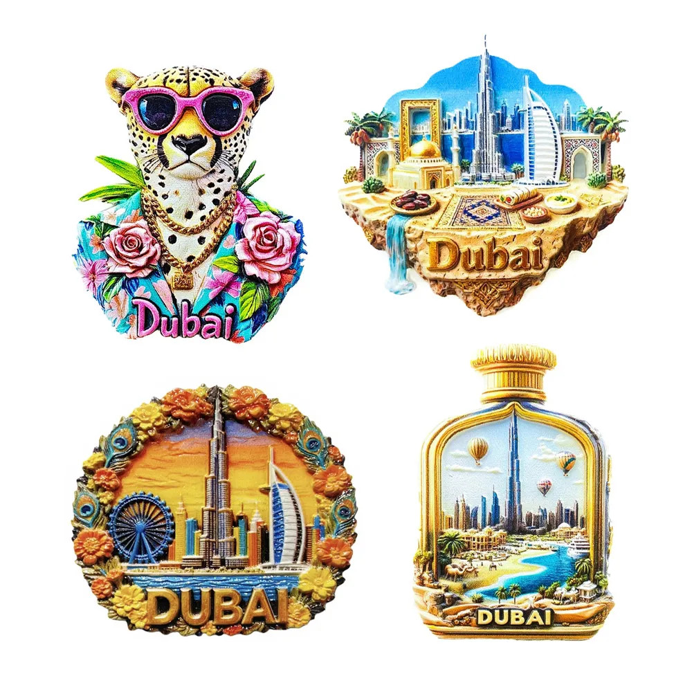 Châu Á The United Emirates Abu Dhabi Nam châm tủ lạnh Đồ lưu niệm du lịch Thủ công Nam châm tủ lạnh
