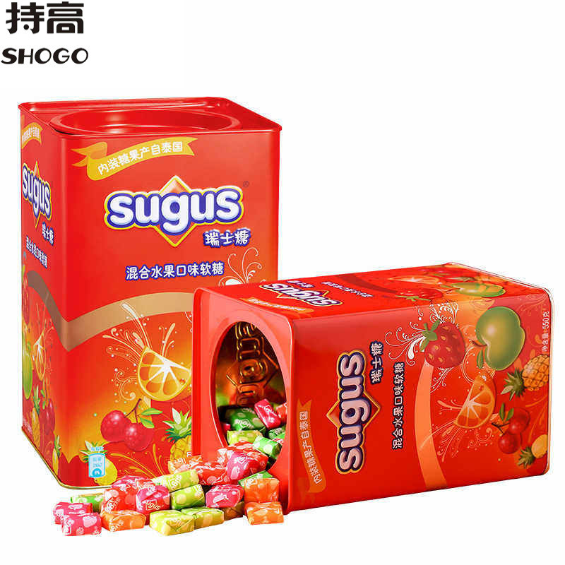 Hàng sẵn có Vận chuyển nhanh sugus Kẹo Thụy Sĩ Hương trái cây hỗn hợp Kẹo dẻo Hộp quà 550g Hàng hóa 