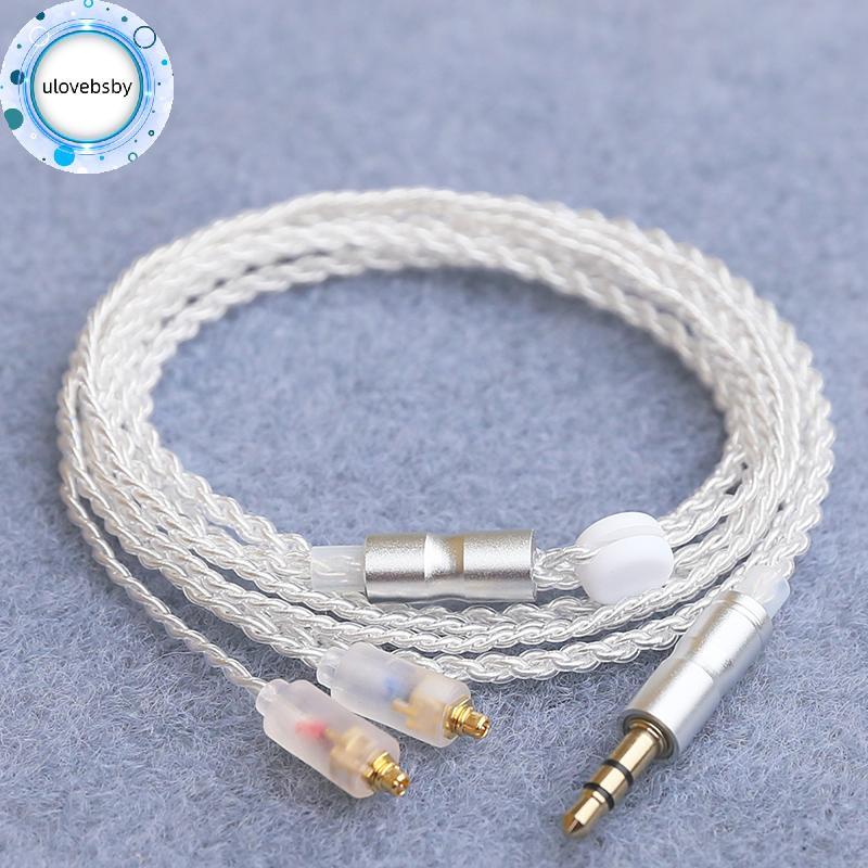 Cáp nâng cấp tai nghe ulovebsby HiFi MMCX 3.5mm 1.2m Cáp lõi mạ bạc cho Sennheiser IE200 / IE300 / I