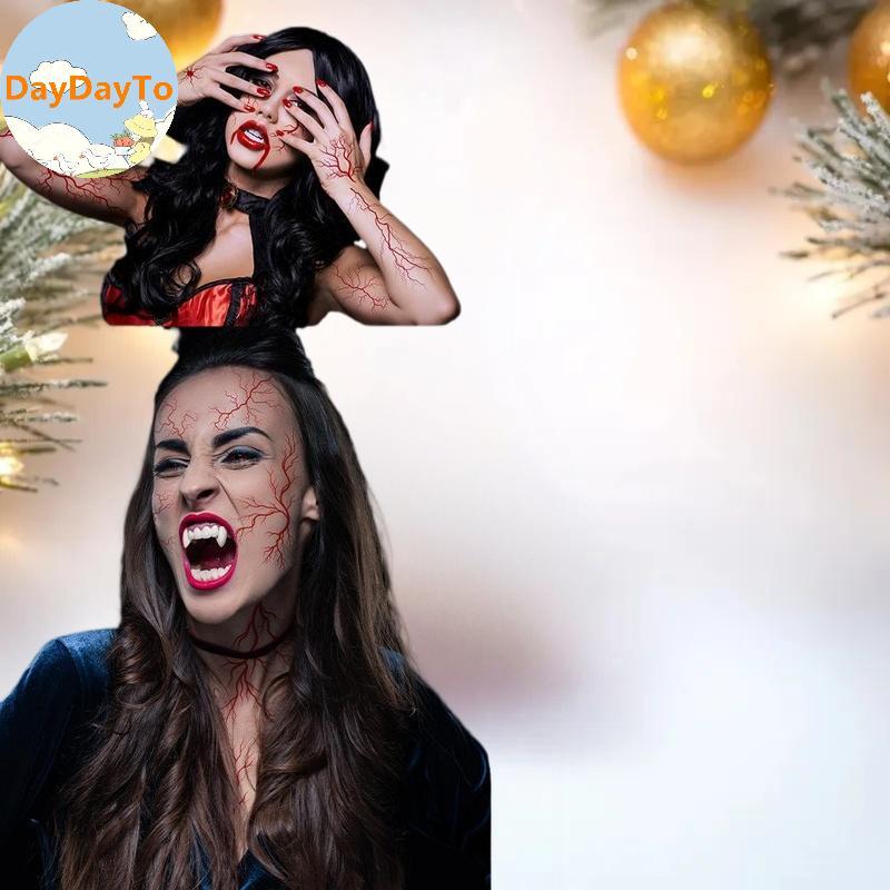 DayDayTo - 10 Tờ Hình Xăm Giả Máu Halloween cho Zombie Cosplay