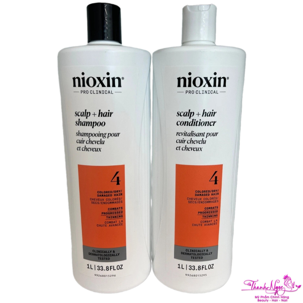 Dầu gội xả chống rụng tóc Nioxin System 4 1000mlx2 ( New 2025 ) . TN