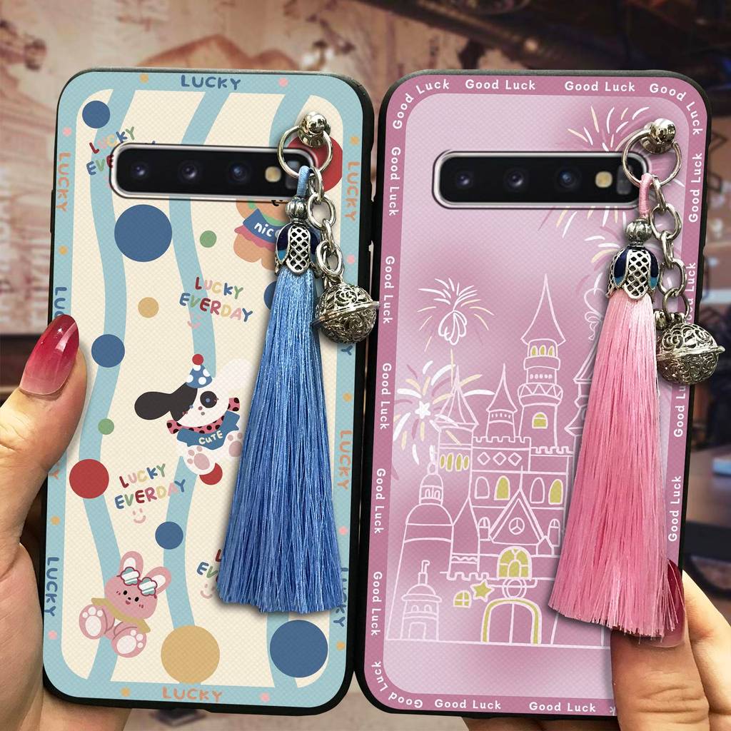 Ốp Điện Thoại Tua Rua Chuông Cho Samsung Galaxy S10 / SM-G973N Graffiti Bọc Toàn Bộ Chống Thấm Nước 