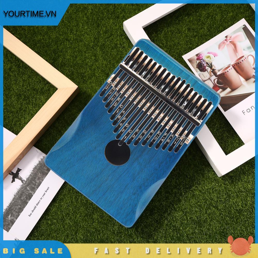17 phím Gỗ gụ Mbira Thumb Piano Nhạc cụ (Xanh dương)