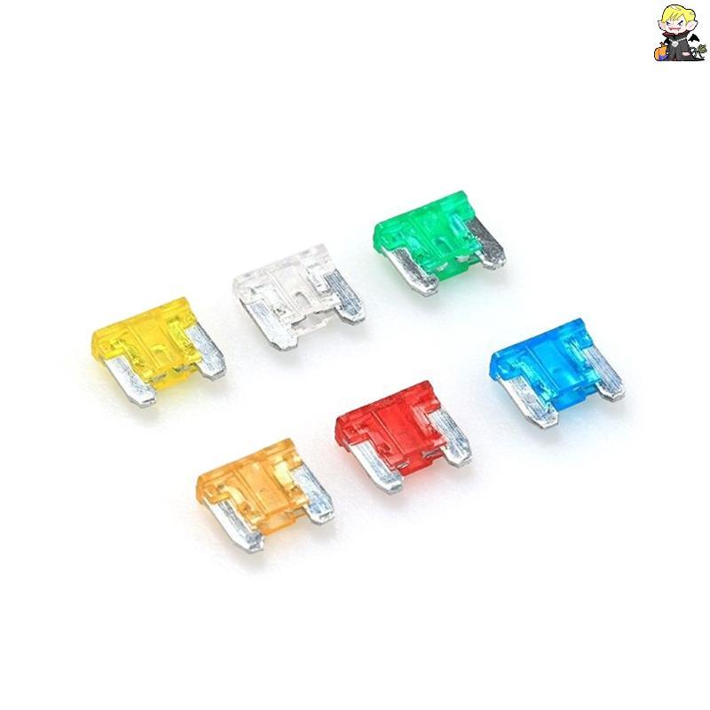 [CLA] 24 chiếc Cầu chì xe máy Tru ô tô ô tô 5A 10A 15A 20A Kích thước hỗn hợp Bộ cấu hình thấp Micro