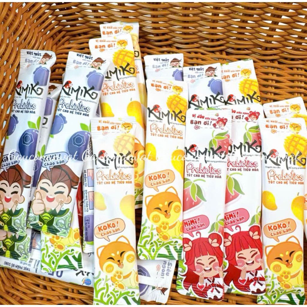 THÙNG 5KG Thạch zai zai Kimiko, Calci Long Hải hương cho trái cây, đồ ăn vặt