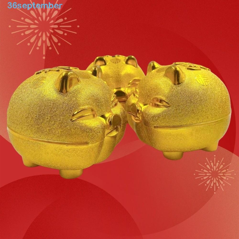 NHỚ NHỚ Lợn Nhựa Heo Con, Lọ Tiền Lợn Nhựa Động Vật, Lợn Bền May Mắn Mờ Hộp Tiết Kiệm Đồng Xu Lễ Hội