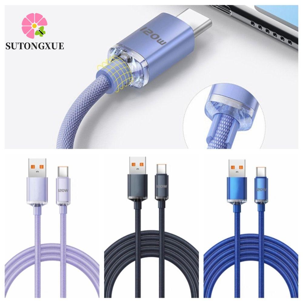 Dây sạc nhanh SUTONGXUE 120W 6A, Cáp USB C 120W 6A 120W USB Type C, Cáp Type C Sạc siêu nhanh 25CM V