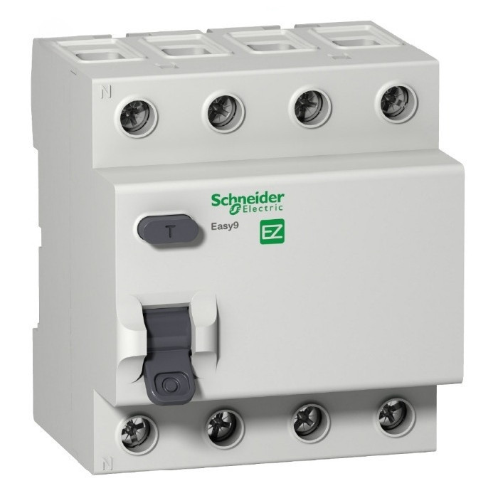 (Feeship) (SE) Cầu dao chống dòng rò - Easy9 RCCB - 4P - 30mA - 400VAC - Schneider,EZ9R36425 EZ9R364