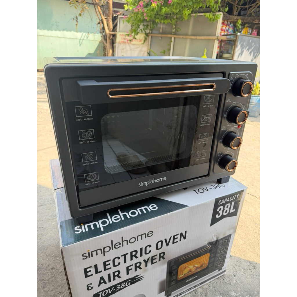 Lò Chiên Không Dầu Kết Hợp Nướng Simplehome TOV-38G 38 Lít