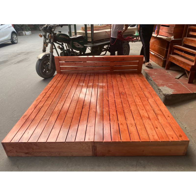 Giường palet(có đầu giường)gỗ quế đủ kích thước sl