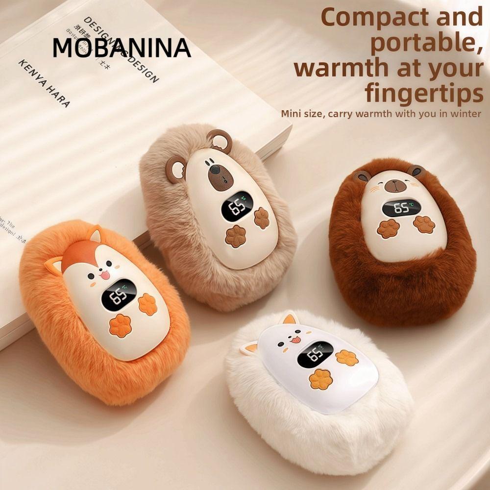 Máy hâm nóng cầm tay điện MOBANINA, Máy hâm nóng tay màn hình kỹ thuật số điều chỉnh ba tốc độ sang trọng, dễ thương có thể sạc lại Điều khiển nhiệt độ thông minh Máy sưởi tay cách nhiệt mùa đông