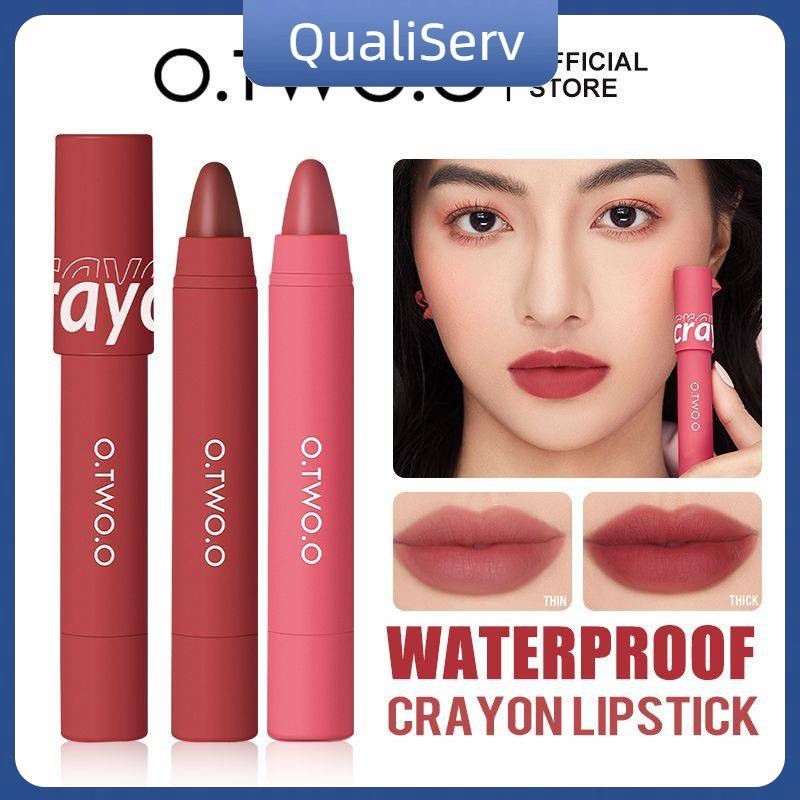 【Hàng có sẵn】 Son môi lâu trôi chống nước Otwoo, 6 màu son lì, quà tặng bán chạy nhất. 【QualiServ】
