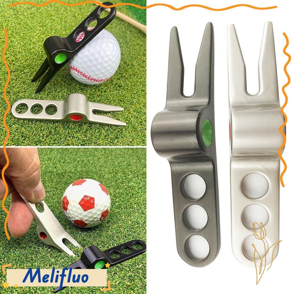 MELIFLUO Golf Divot Di Động Mark Golf Ball Training Aid Golf Fork Prongs