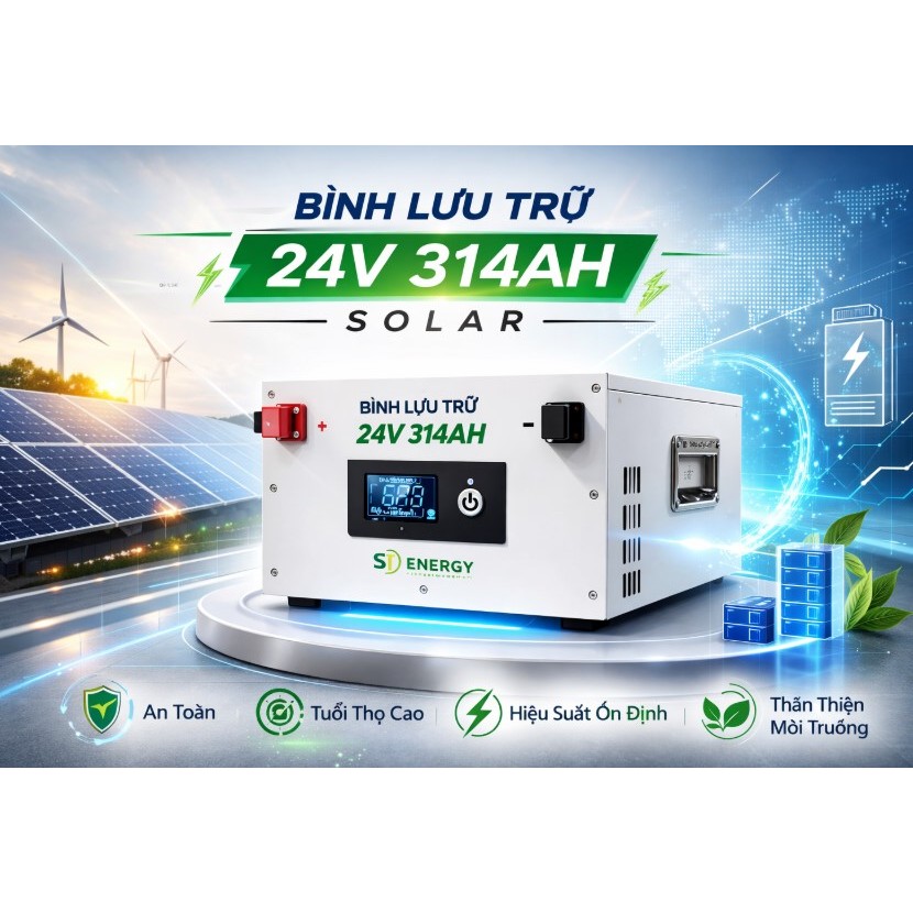 Thiết bị lưu trữ điện 25.6V 314Ah – Dùng Cho Hệ NLMT 25.6V 314AH -SOLAR HOÀNG KHANG- SOYER TECH