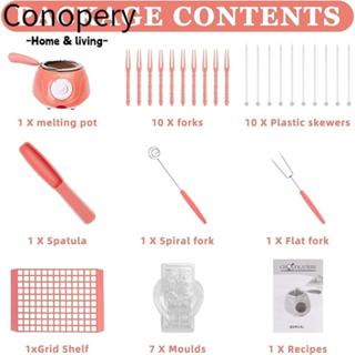 Nồi nóng chảy sô cô la CONOPERY, Nồi phô mai cỡ nhỏ bằng thép không gỉ, Điện điều khiển nhiệt độ đa năng với máy hâm nóng khuôn Máy sưởi sáp