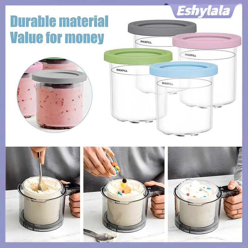 Eshylala Kem Pints Cốc Kem Hộp Đựng Có Nắp Cho Kem Pints Cho Nc301 Nc300 Nc299amz Máy Làm Kem