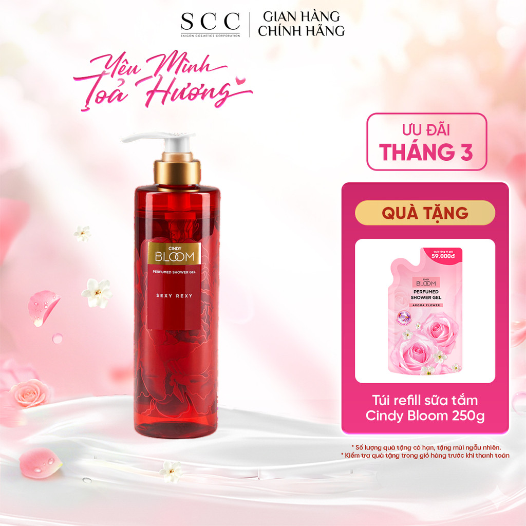 Sữa Tắm Nước Hoa CINDY BLOOM Sexy Rexy Hương Gợi Cảm Quyến Rũ 640g