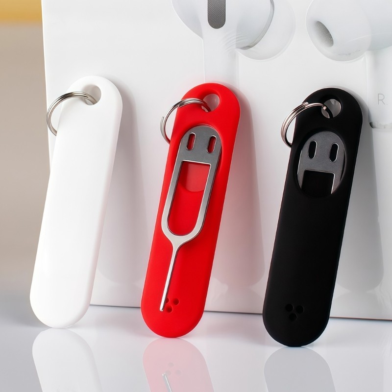 HAI 6 Chiếc SIM Eject Pin Có Vỏ Silicon Cho Nhiều Mẫu Điện Thoại Đa Năng SIMs Dụng Cụ Loại Bỏ Thẻ Ej