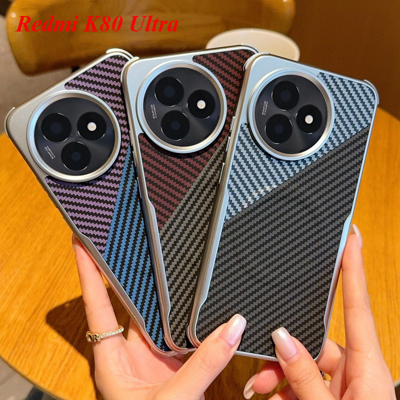 Ốp điện thoại từ tính họa tiết sợi Carbon cho Redmi K80 Ultra K80 Pro POCO F7 Ultra / Pro Túi khí bố