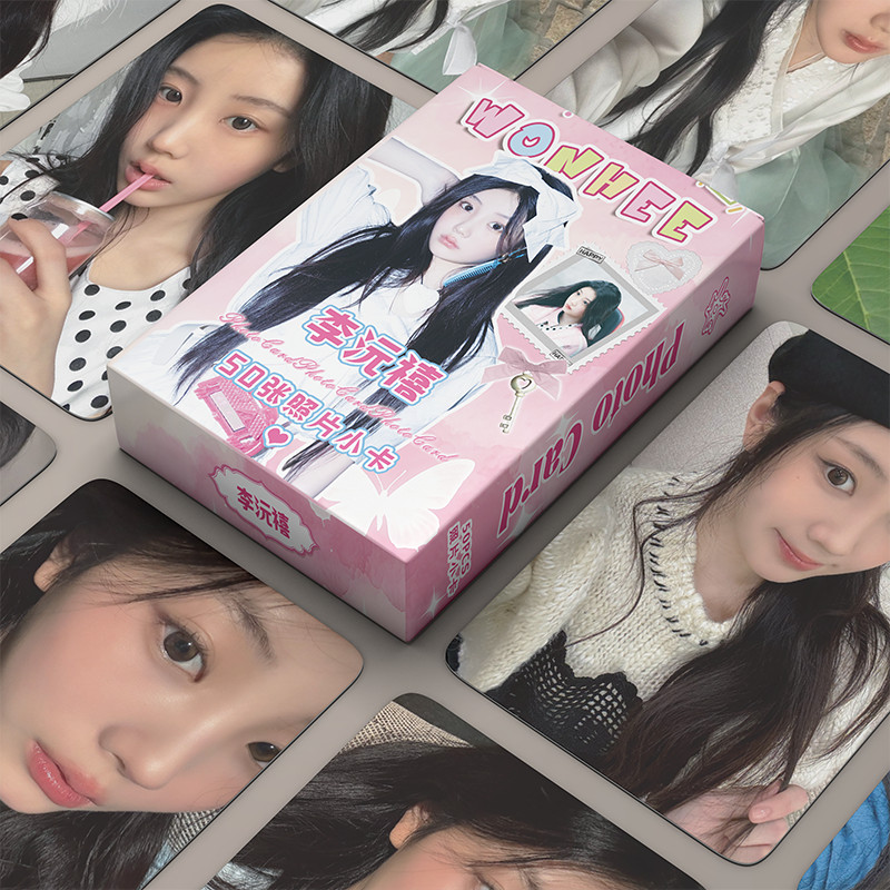 ILLIT Wonhee Laser Card Set 50 Tấm Thẻ Ảnh KPOP LOMO Card Hình Nhóm Nhạc