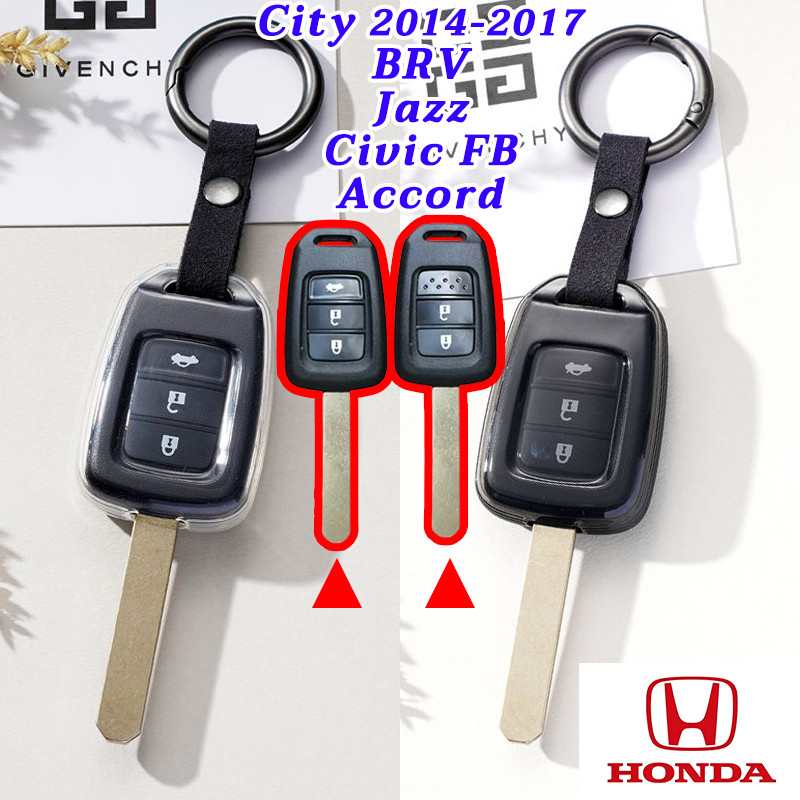 HONDA BRV 2016 City 2014-2017 Ốp chìa khóa ô tô trong suốt Accord Jazz Civic FB tay cầm thẳng Giá đỡ