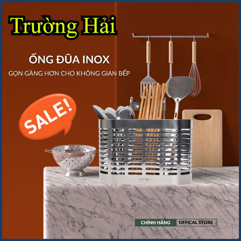 Ống Đũa Inox 304 Oval 2,3 Ngăn -Chính Hãng - Chống Hoen Gỉ, An Toàn Vệ Sinh
