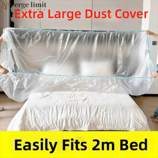 VERGE LIMIT 3 Tấm che bụi giường dùng một lần, Phim bảo vệ ghế Sofa chống thấm nước trong suốt, Cạnh đàn hồi bằng nhựa dày Bọc toàn bộ Bảo vệ đồ nội thất di chuyển