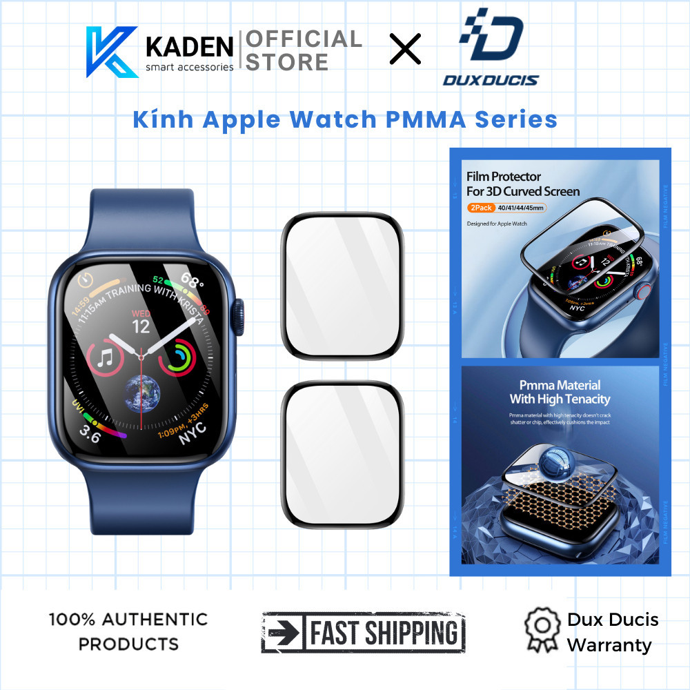 Miếng Dán Dẻo Dux Ducis PMMA Full Màn Hình Dành Cho Apple Watch, Dux Ducis Pmma Series Screen Protec