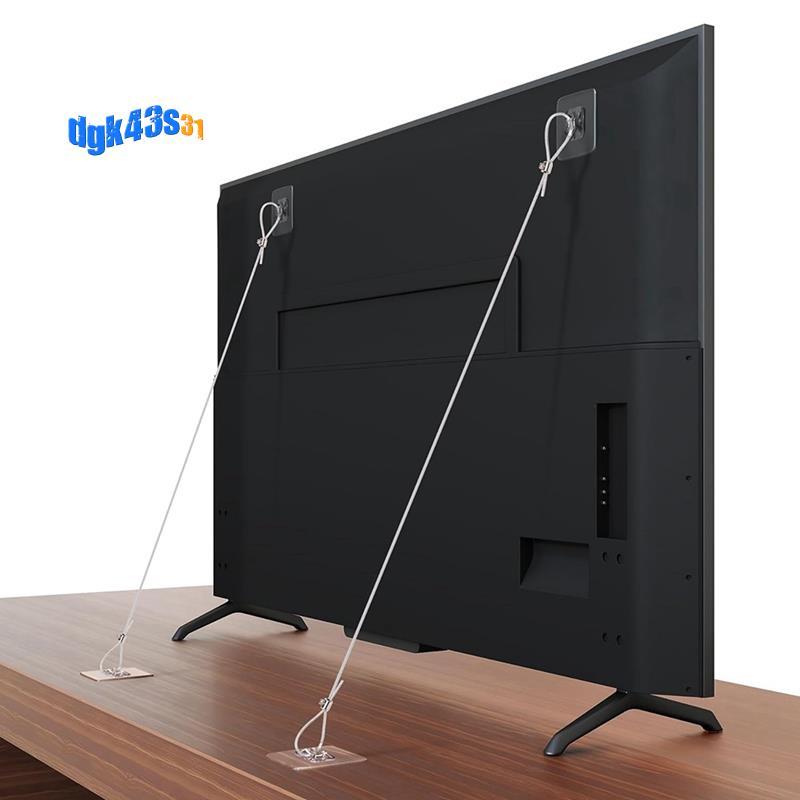 6 Gói Dây An Toàn TV 42Inch Có Thể Điều Chỉnh, Không Rỉ Dính Chống Kẹp Đồ Nội Thất Neo Tường Màn Hìn