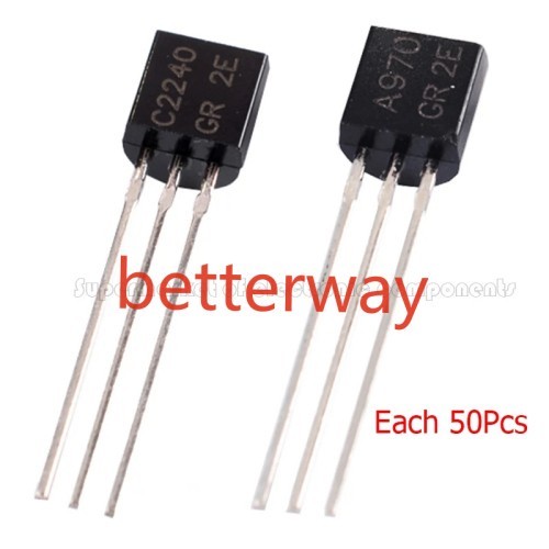 100 chiếc 2SA970 2SC2240 (50 CÁI * A970 + 50 CÁI * C2240) TO-92 Transistor lưỡng cực - BJT NPN mới v
