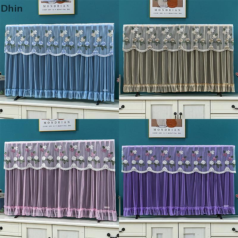 [Dhin] Bền 32 Inch 42 Inch TV Bụi Cover Thêu Ren Mỏng LCD Bảo Vệ TV Treo Tường Màn Hình Tivi Màn Hìn