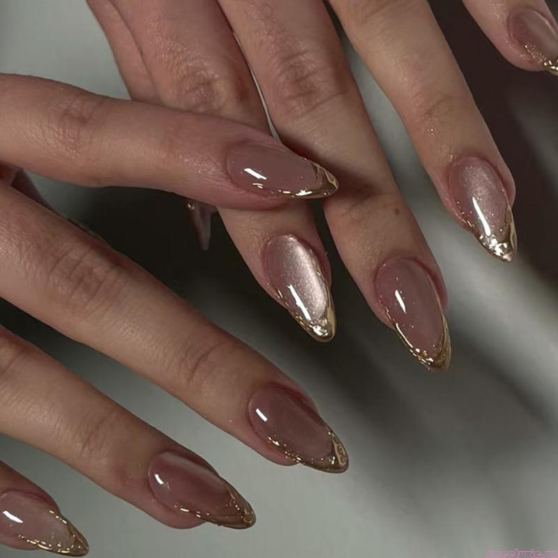 Sweety Cats Eye Press on Nail Nhân tạo Acrylic Nail Stick on Nail Full Cover Fake Nai