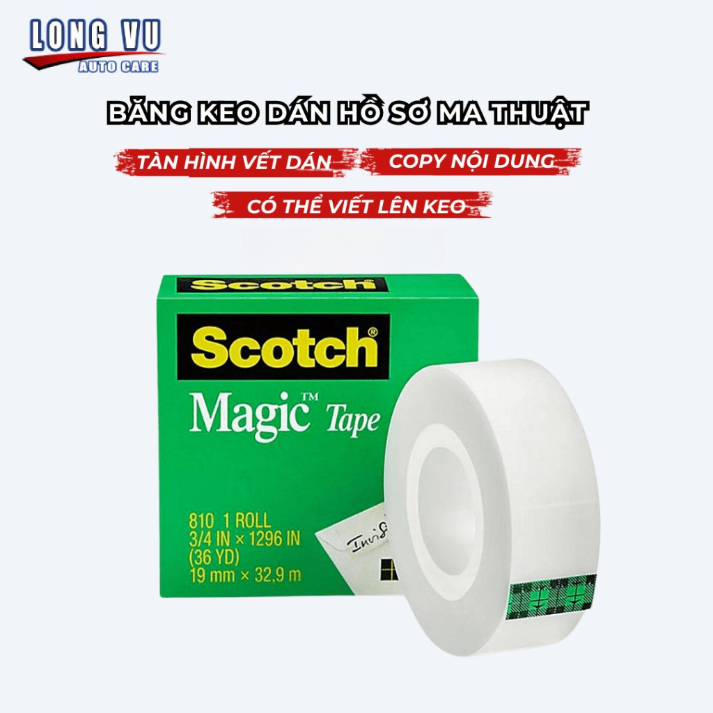 Băng Keo Dán Tiền Và Hồ Sơ 3M 810 Scotch Magic 19mm x 32.9m