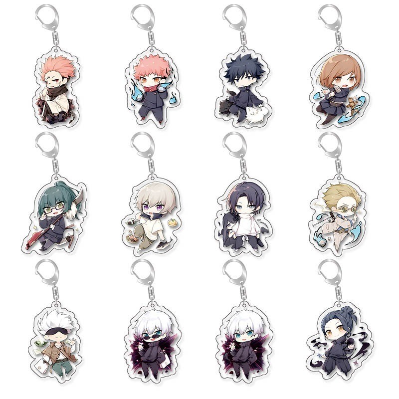 Anime Jujutsu Kaisen Keychain Gojo Satoru Kugisaki Nobara Itadori Yuji Fushiguro Megumi Cosplay Acry