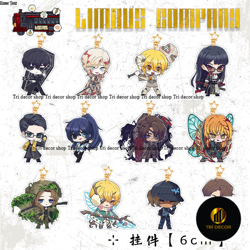 Limbus Company Anime Keychain Women acrylic Keyring Funny Man Keyring Pendants