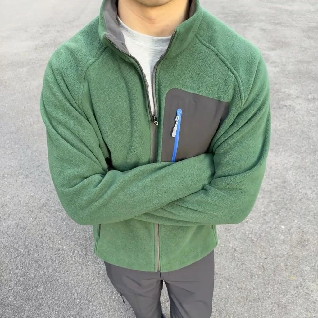 ZCIU montbel* Outdoor double-sided fleece warm inner layer with stand-up collar fleece jacket