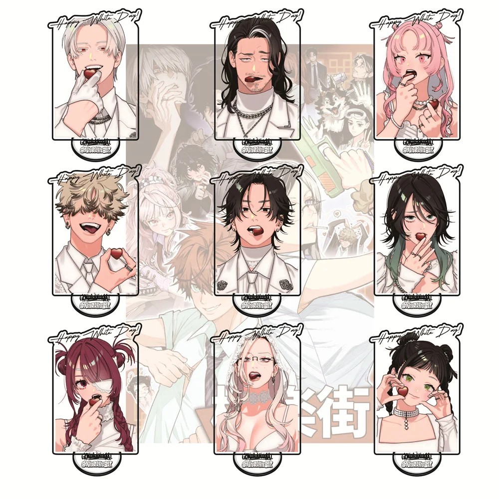 Standee Anime Gokurakugai Thanh Phố Cực Lạc mô hình Mica trang trí decor bàn học nhân vật Tao Alma U